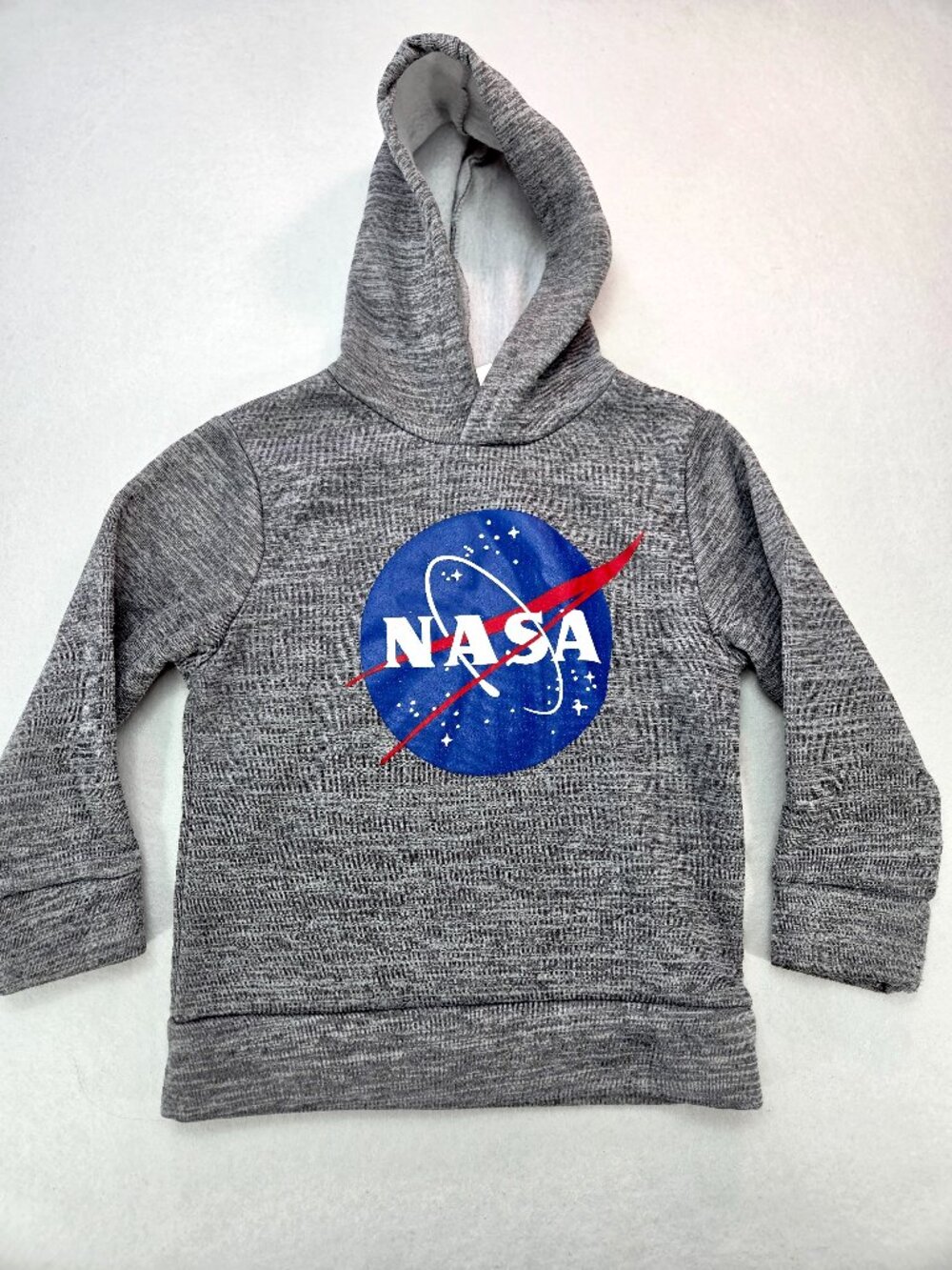 iml NASA Kids 4T Gray Pullover Hoodie Logo Graphic Sweatshirt Space
